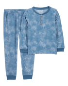 Kid 2-Piece Tie-Dye Fleece Pajama Set, image 1 of 3 slides