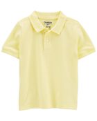 Toddler Yellow Piqué Polo Shirt, image 1 of 3 slides