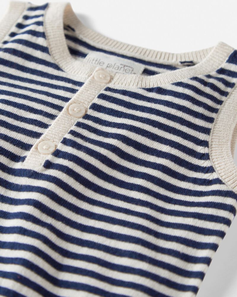 Baby Striped Organic Cotton Fine Sweater Knit Set, image 2 of 4 slides