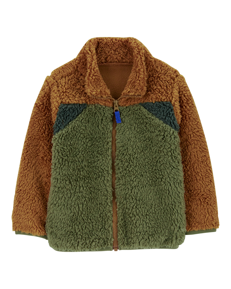 Baby Sherpa Fleece Zip-Up Jacket, image 1 of 3 slides