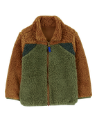 Baby Sherpa Fleece Zip-Up Jacket, image 1 of 3 slides