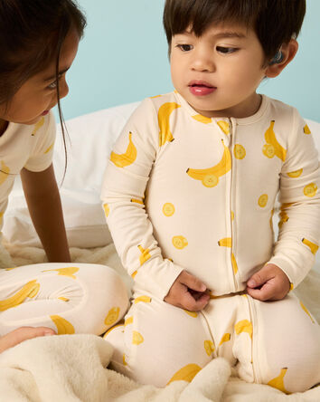 Baby Banana PurelySoft Sleep & Play Pajama - Yellow/Cream, 