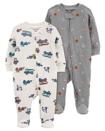 Baby 2-Pack Thermal 2-Way Zip Sleep & Plays
, 