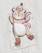Baby Ice Skating Bear Fleece Sweatshirt, image 2 of 3 slides