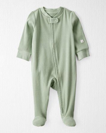 Baby Organic Cotton Rib Sleep & Play Pajamas, 
