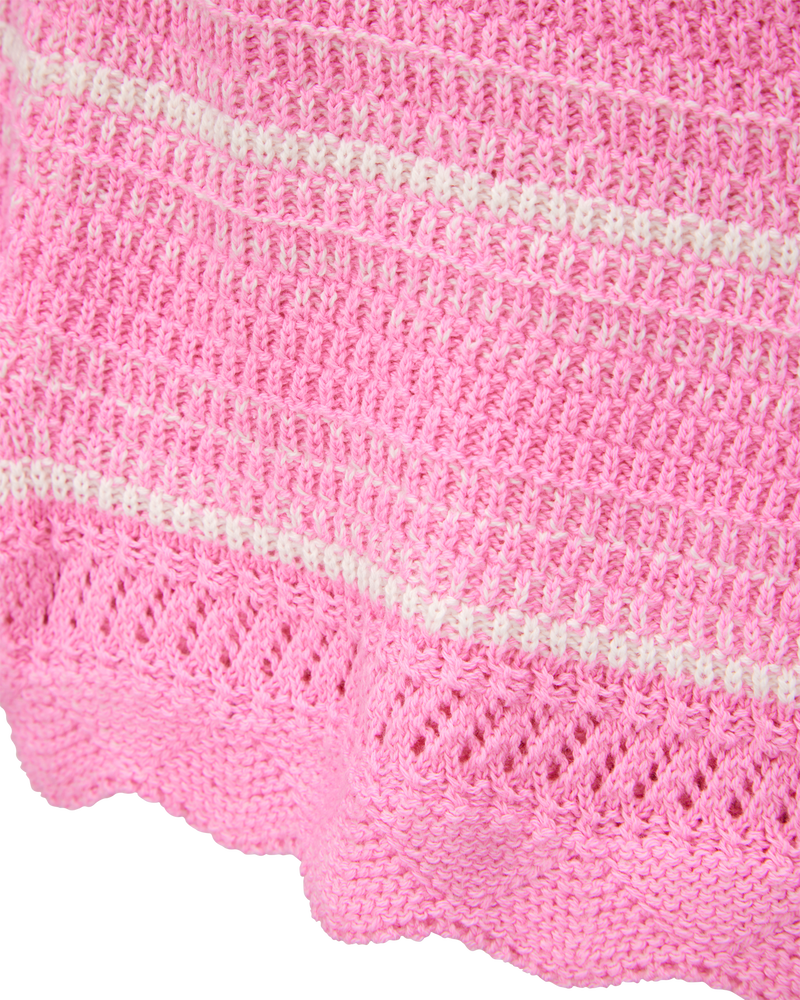 Toddler Striped Crotchet Knit Shorts - Pink, image 5 of 7 slides
