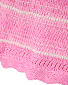 Toddler Striped Crotchet Knit Shorts - Pink, image 5 of 7 slides
