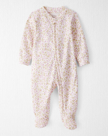 Baby Organic Cotton Sleep & Play Pajamas in Botanic Muse Print, 