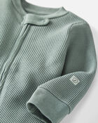 Baby Organic Cotton Waffle Knit Sleep & Play Pajamas, image 3 of 4 slides