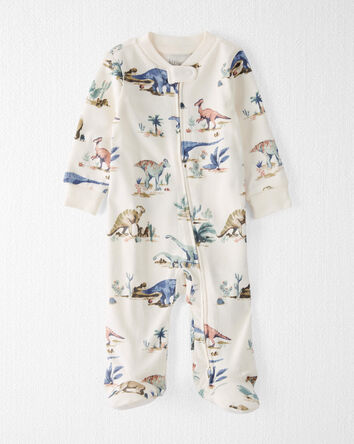 Baby Dinosaur Print Organic Cotton Sleep & Play Pajamas , 