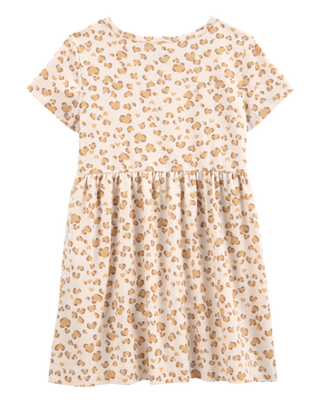 Toddler Girl Cheetah Animal Print Short-Sleeve Dress, 