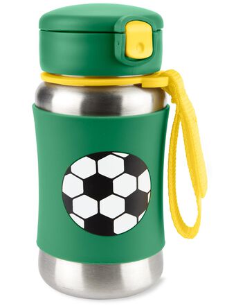 Spark Style Stainless Steel Straw Bottle - Soccer, 