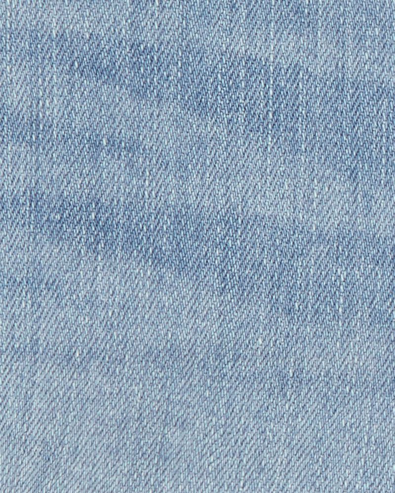 Kid Eyelet Hem Iconic Denim Short - Brit Wash, image 3 of 5 slides