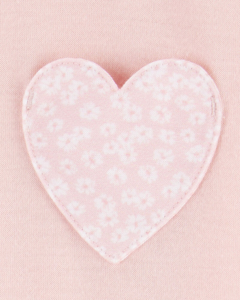 Toddler Girl 2-Piece Heart Loose Fit Pajamas, image 2 of 3 slides
