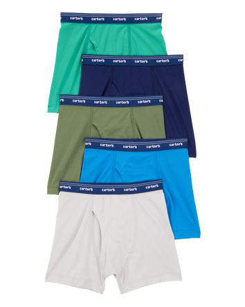 Toddler Boy 5-Pack Active Mesh Boxer Briefs Underwear, 