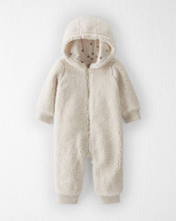 Baby Recycled Sherpa Hooded Jumpsuit
, 