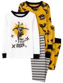 Gold - Kid 4-Piece Ninja 100% Snug Fit Cotton Pajamas