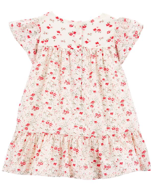 Baby Floral Print Flutter Dress