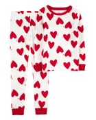 Kid 4-Piece Cotton Holiday Pajamas, image 2 of 5 slides