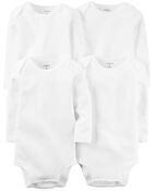 Baby 4-Pack Long-Sleeve Bodysuits, image 1 of 4 slides