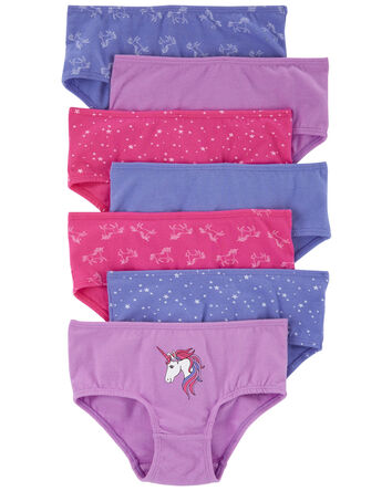 Toddler 7-Pack Unicorn Brief Stretch Cotton Undies, 