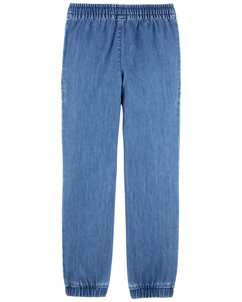 Kid Knit-Like Denim Drawstring Joggers
, image 2 of 5 slides