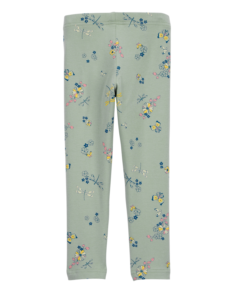 Baby Tossed Floral Print Stretch Leggings, image 2 of 4 slides