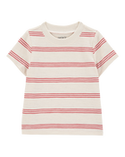 Baby Boy 2-Piece Striped Tee & Denim Shortall Set - Navy/Ivory, image 3 of 6 slides