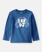 Toddler Boy Car DJ Long-Sleeve Graphic Tee - Blue, image 1 of 3 slides