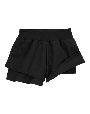 Kid Flowy Layered Flip Short - Black, 