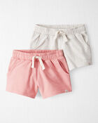 Toddler 2-Pack Organic Cotton Shorts, image 1 of 5 slides