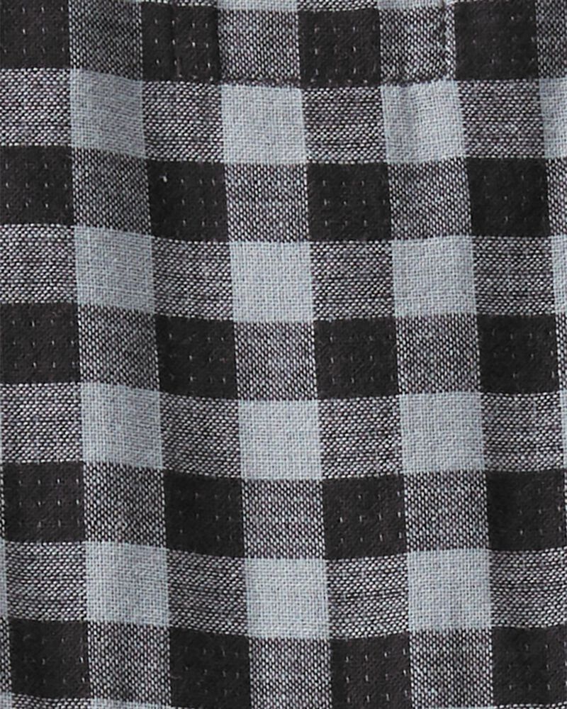 Baby Organic Cotton Plaid Button-Front Dress, image 4 of 6 slides