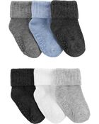 Baby 6-Pack Foldover Cuff Socks, image 1 of 2 slides