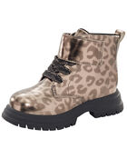 Toddler Cheetah Print Lace-Up Boots , image 6 of 7 slides
