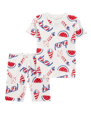 Baby 2-Piece 4th Of July 100% Snug Fit Cotton Pajamas, 