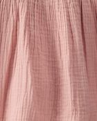 Baby Organic Cotton Gauze Dress in Pink, image 5 of 6 slides