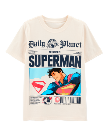 Kid Super-Man Newspaper Tee - Ivory, 