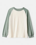 Boys Long-Sleeve Raglan Tee - Green, image 1 of 3 slides