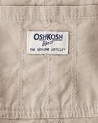 Toddler Lightweight Floral-Lined Canvas Overalls - Khaki, image 3 of 4 slides