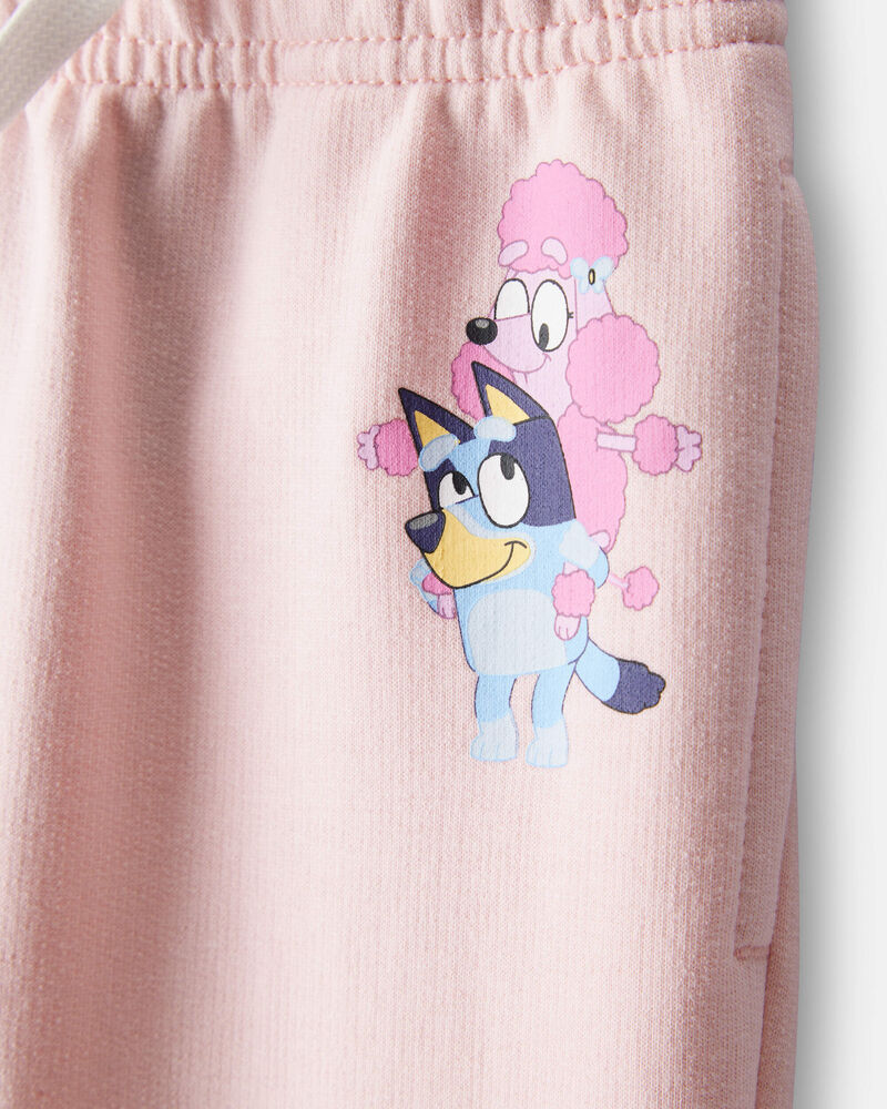 Baby Bluey French Terry Drawstring Joggers - Pink, image 2 of 3 slides