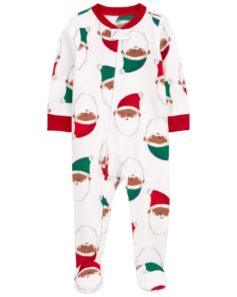 Toddler 1-Piece Santa Fleece Footie Pajamas
, image 1 of 4 slides