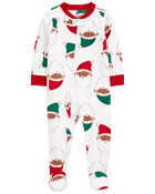 Toddler 1-Piece Santa Fleece Footie Pajamas
, image 1 of 4 slides
