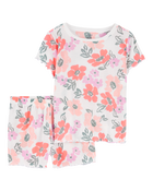 Girls 2-Piece Floral Loose Fit Pajamas, image 1 of 3 slides