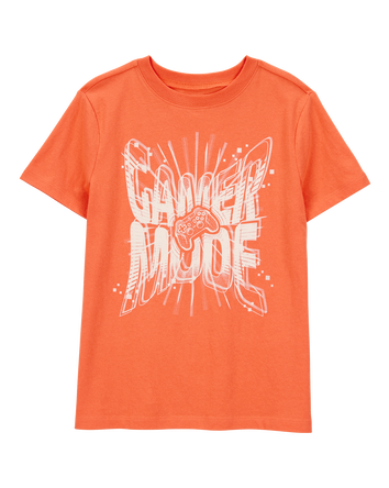 Kid Gamer Mode Short-Sleeve Graphic Tee - Orange, 