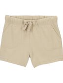 Khaki - Toddler Pull-On Cotton Shorts