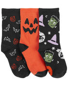 Kid 3-Pack Halloween Socks, image 1 of 2 slides