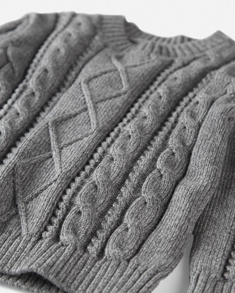 Toddler Organic Cotton Cable Knit Sweater
, image 3 of 5 slides