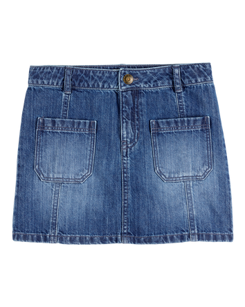 Kid Icon Denim Skirt - Blue, 
