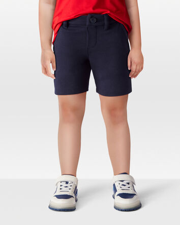 Toddler Ponte Knit Uniform Shorts - Navy, 