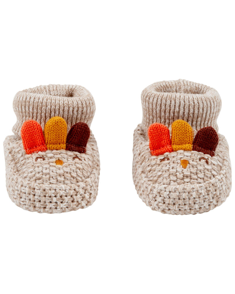 Baby Baby Crochet Thanksgiving Booties, image 1 of 2 slides